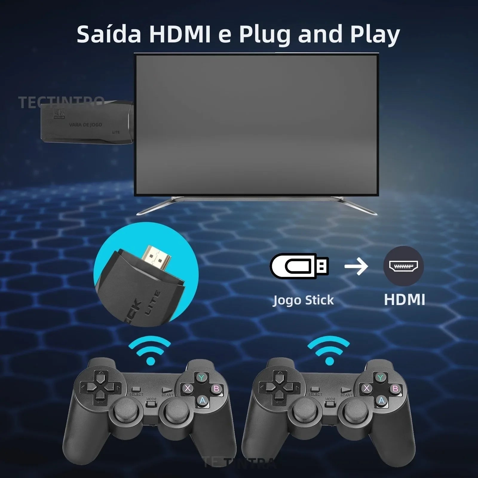 M8 4K Retro Game Console With Wireless Controllers