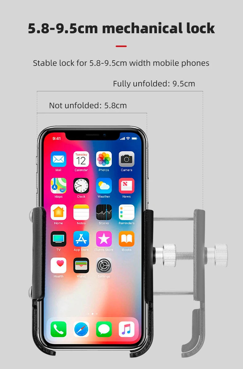 iBudim Bike Phone Holder 360 Rotation Bicycle Phone Holder for 4.7-7.0 inch Devices Motorcycle Handlebar Mobile Phone Stand 