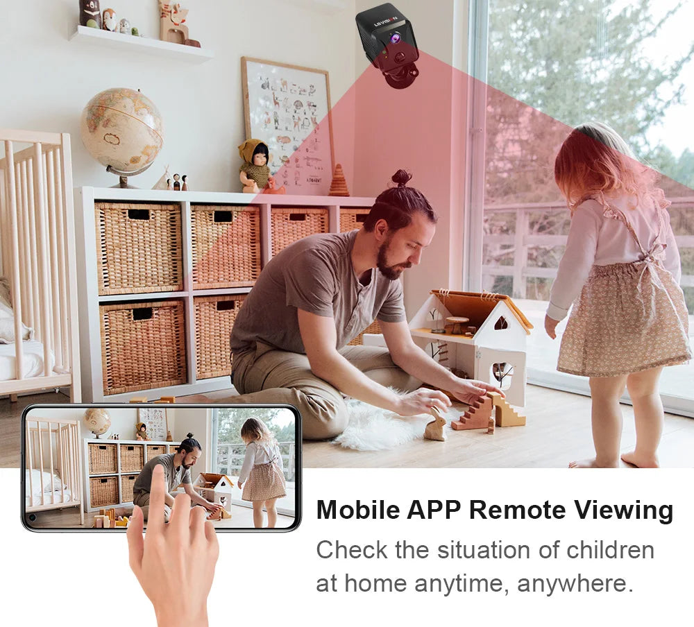 LS VISION 5MP Mini Security Camera with 4G SIM and WiFi