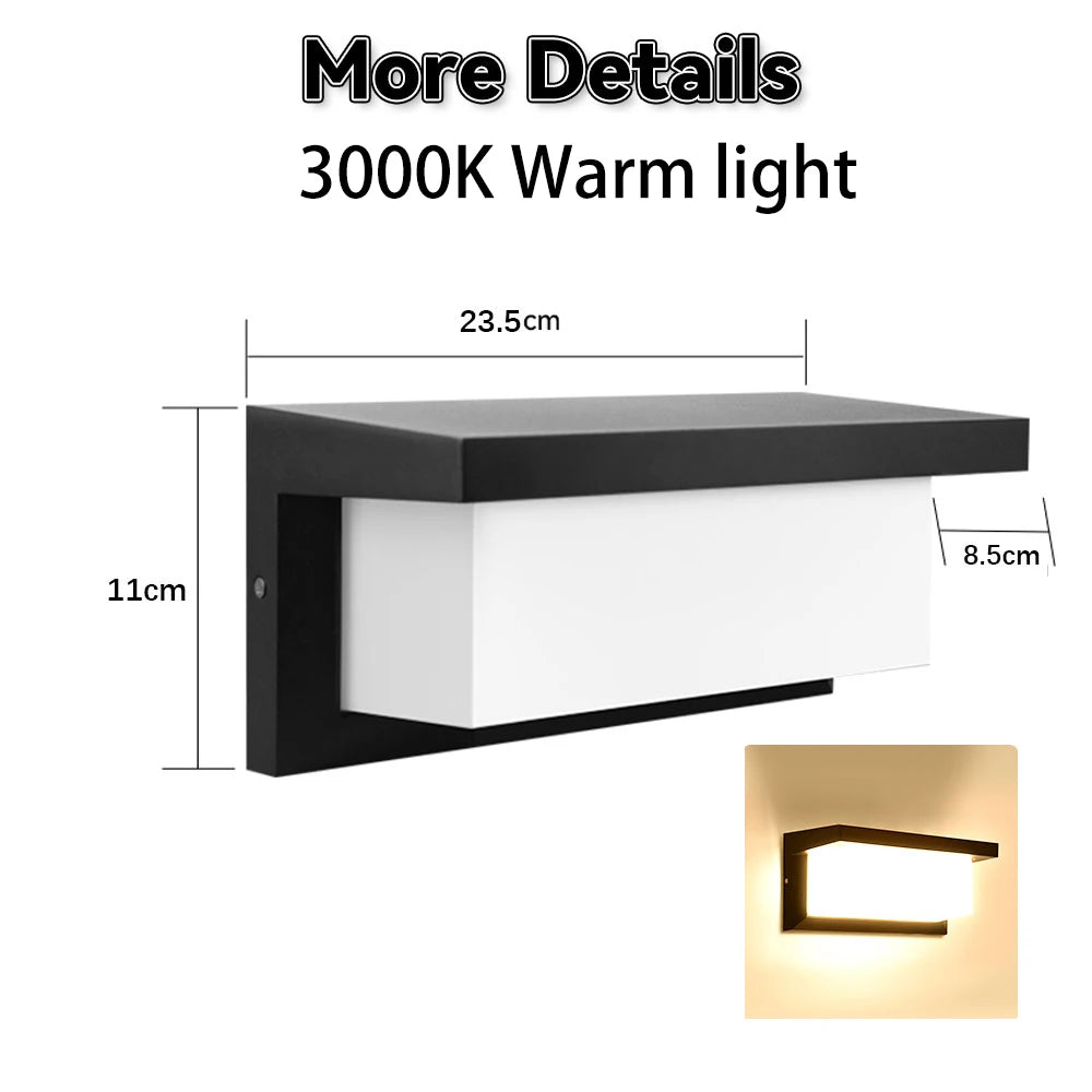 Lampada da parete LED da 25 W, 245 × 83 mm