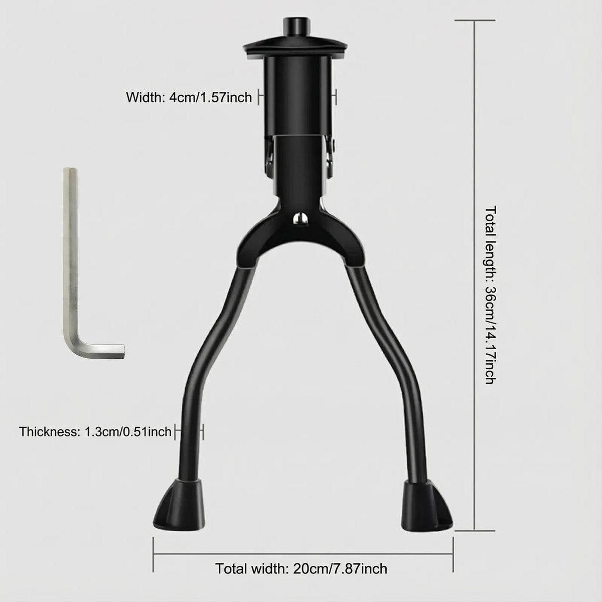 Adjustable Bike Kickstand, Steel, 150 kg Capacity