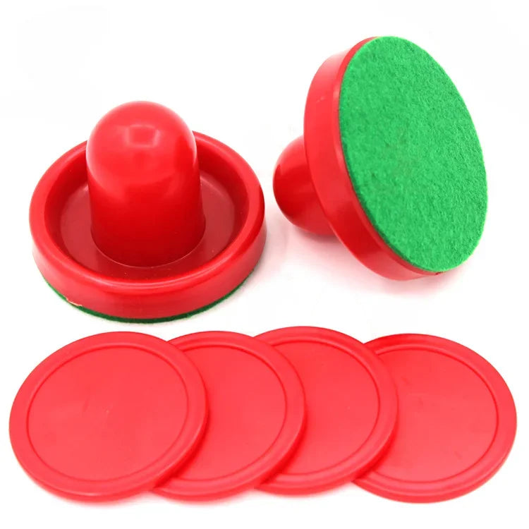 Air Hockey Pusher and Puck Set, 76 mm Pushers