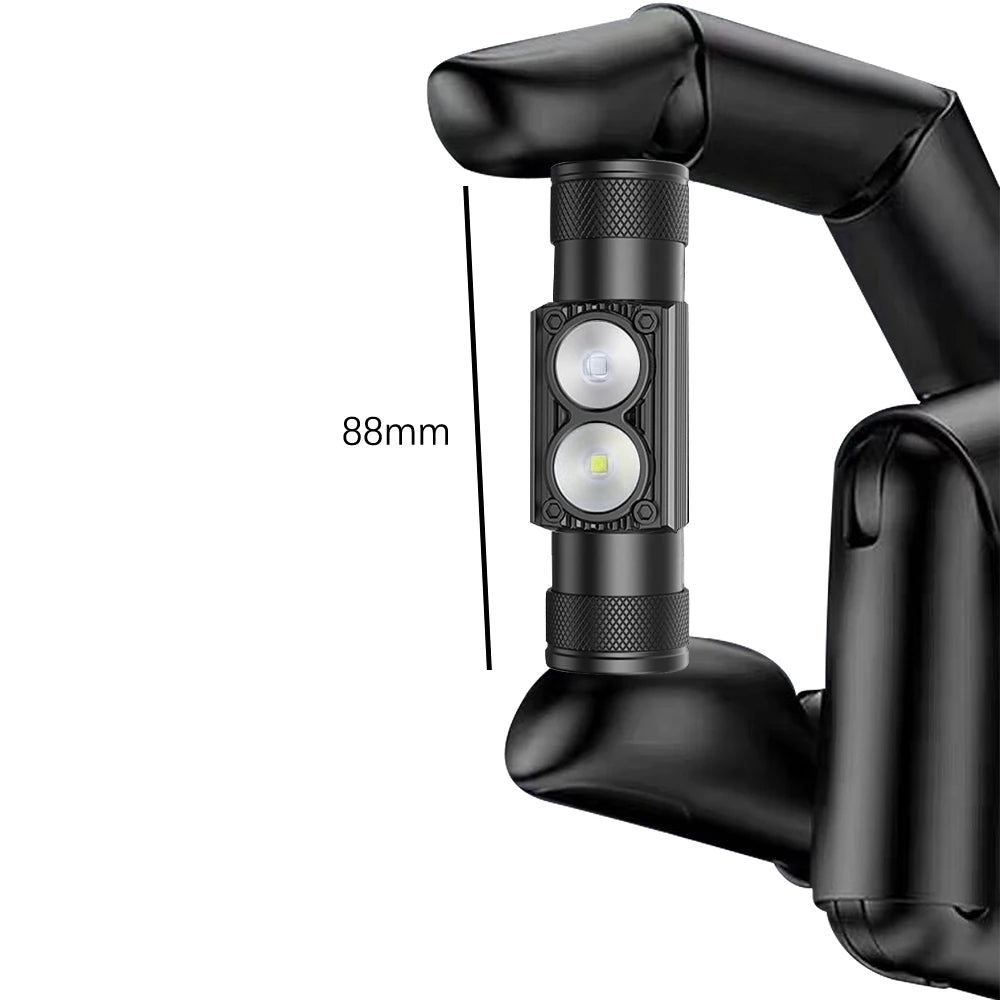LED Headlamp High Power White Blue Rechargeable USB Type-C