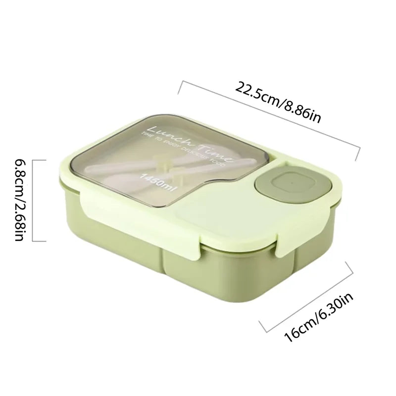Three-Section Bento Lunch Box, 1,450 ml
