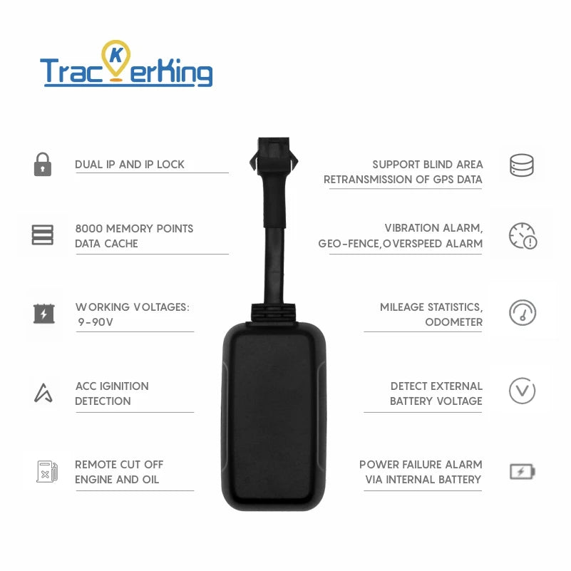 TrackerKing EC08 2G GPS Tracker Auto GPS tracker- Praćenje uživo Locator uređaj GT06 protokol baterija bolji od J14
