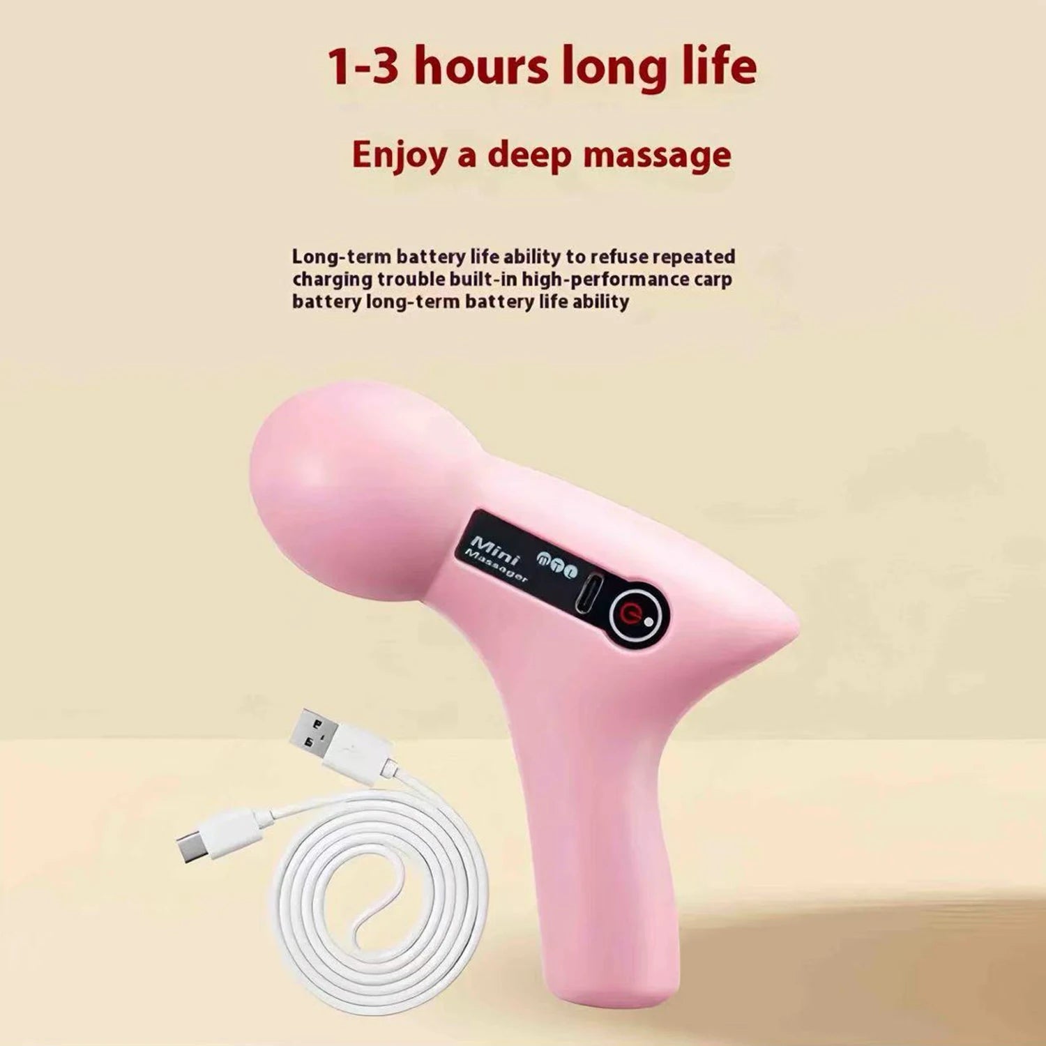 Mini Massage Massage LCD Screen 6 Heads Gun Muscle Massager Portable Electric Fascia Gun for Neck Foot Body Fascia Gun 