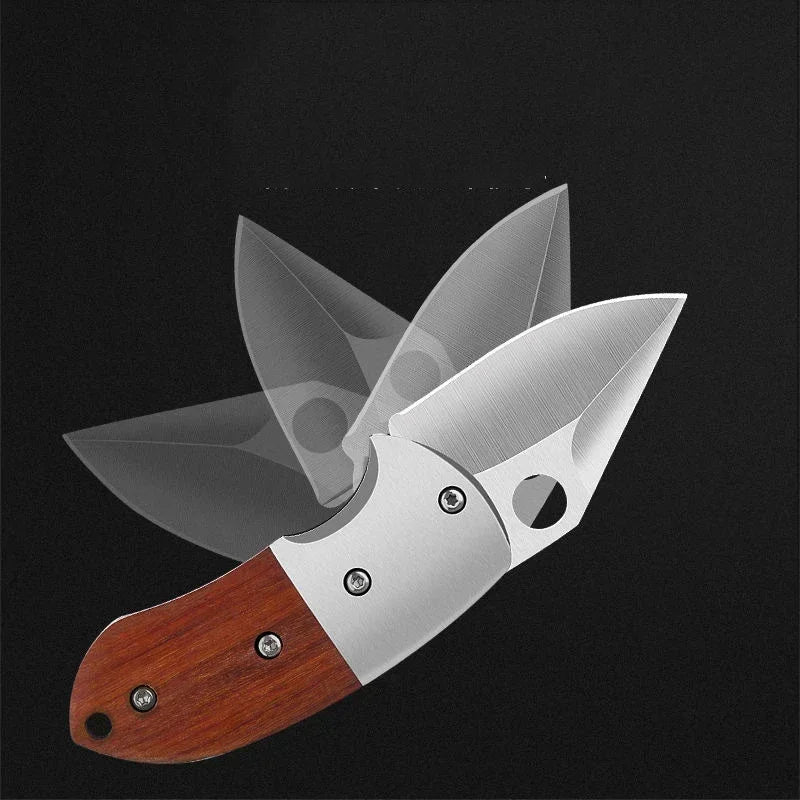 Mini Stainless Steel Foldable Knife, Portable Fruit Slicing Knife, Sharp Blade Utility Folding Knife, Easy to Carry 