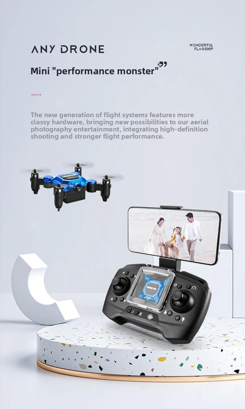 Mouchový dron, mini skládací dron, letecká kamera dron, studentská dálkově ovládaná helikoptéra, malá hračka