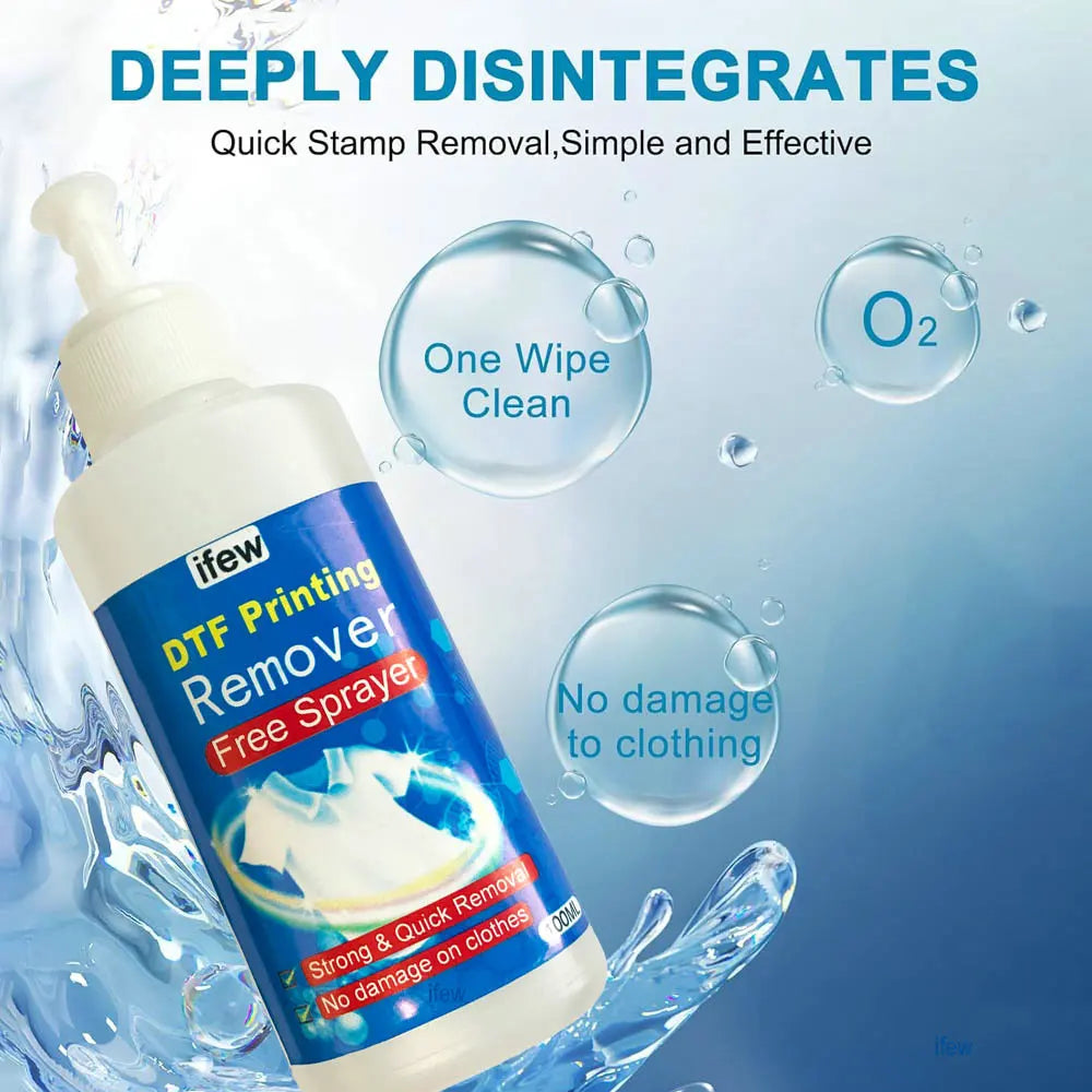 Dtf Remove Liquid Textile Vinyl Dtf Remover Ink Clothing for Garments Cloth Tshirt DIY Cricut Ink Cleaner Solution Accessories 