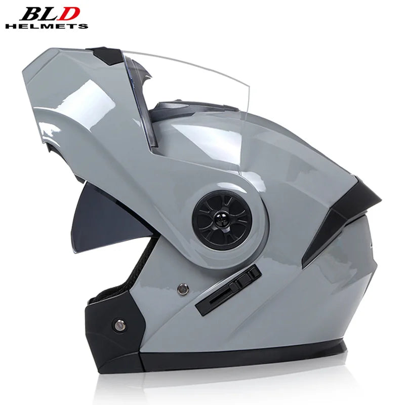 Binoclu/Bizant dual pentru bărbați/femei, cască de Moto, motocros, modular, Flip Up, personalizată, Cască integrală