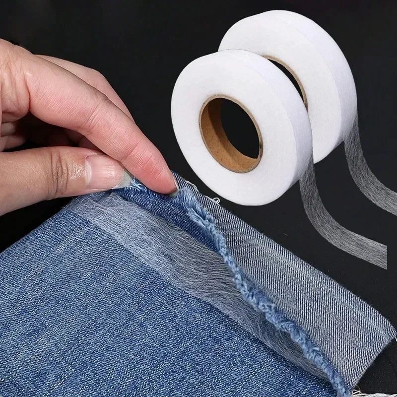 2roll Black White Double-sided Interlining Adhesive Fabric Clothes Iron On Hem Tape Interlining Web DIY Sewing Patchwork Acces 