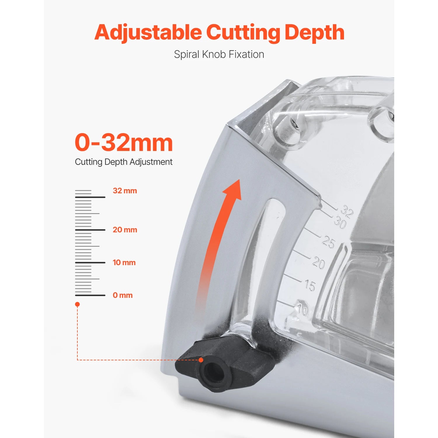 Angle Grinder Dust Shroud 4-5" with Adjustable Depth & Vacuum Port
