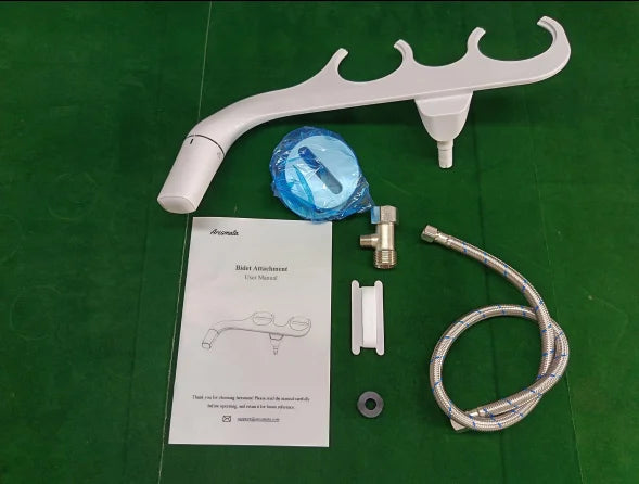 Ultra-Slim Bidet Attachment for Toilet with Dual Nozzles