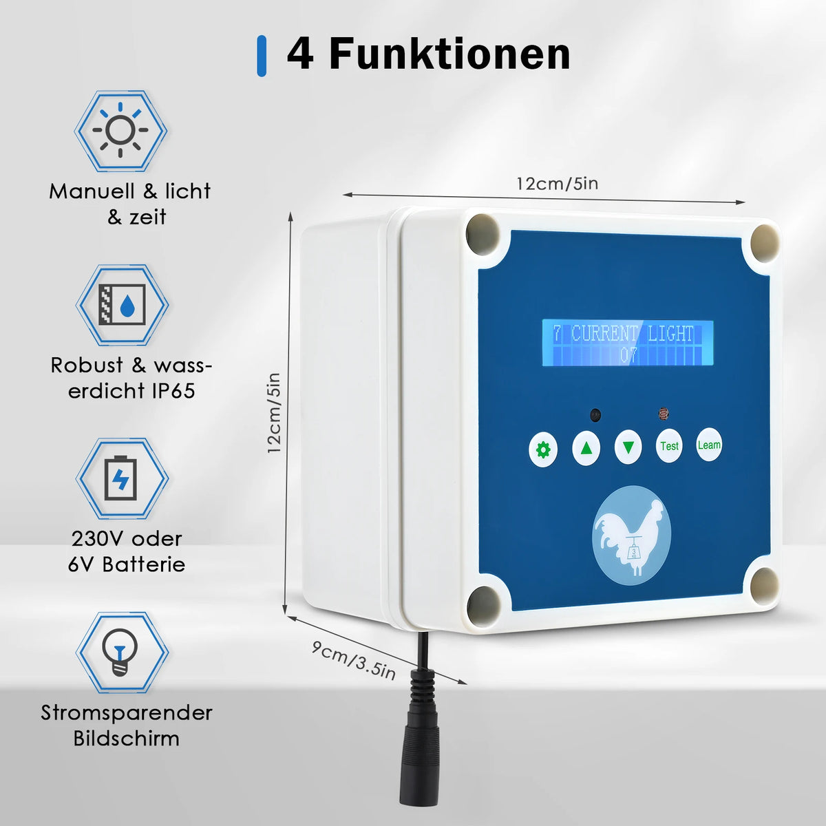 Automatic Chicken Coop Door Kit Door Opener with Light Sensor, Timer and Controller Opening,Create a Safe Home for Your Chickens