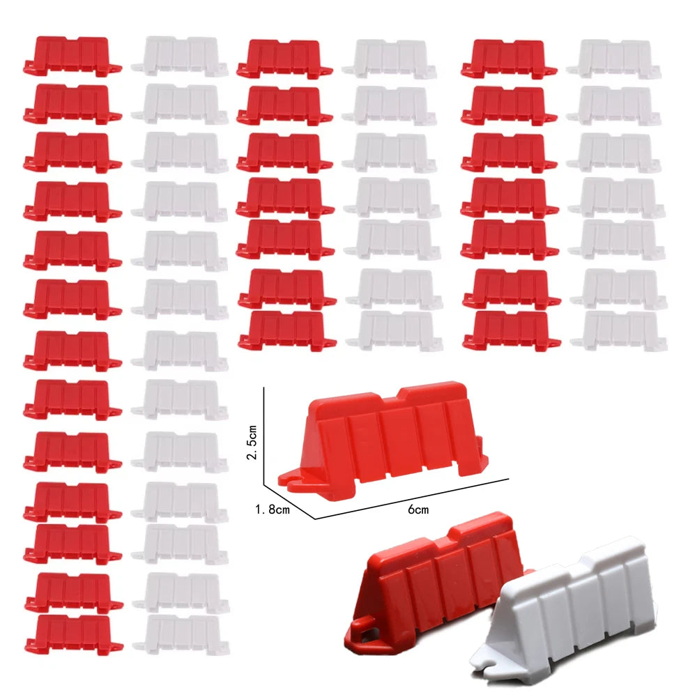 Mini RC Track Barriers & Traffic Props, Multiple Pack Sizes