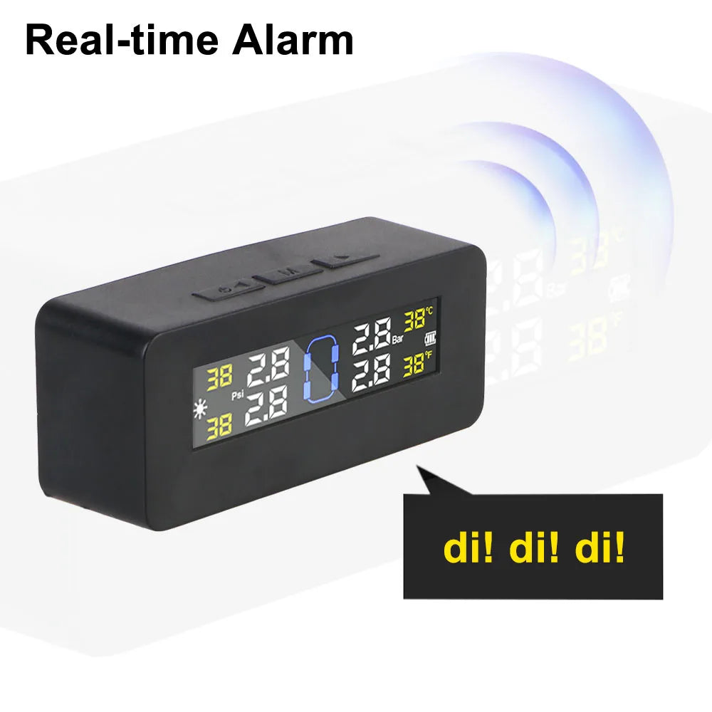 Solar TPMS Tire Pressure Monitoring System with External Sensors
