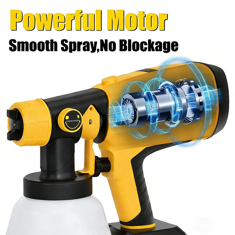 Cordless HVLP Paint Sprayer with 800ml Cup & 3 Spray Patterns