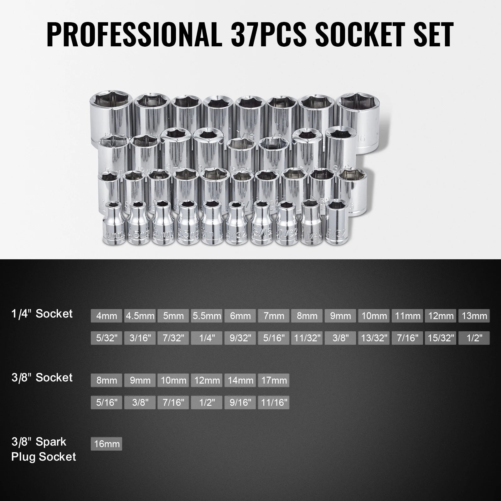 221-Piece Mechanics Tool Set SAE & Metric with Ratchet & Bits