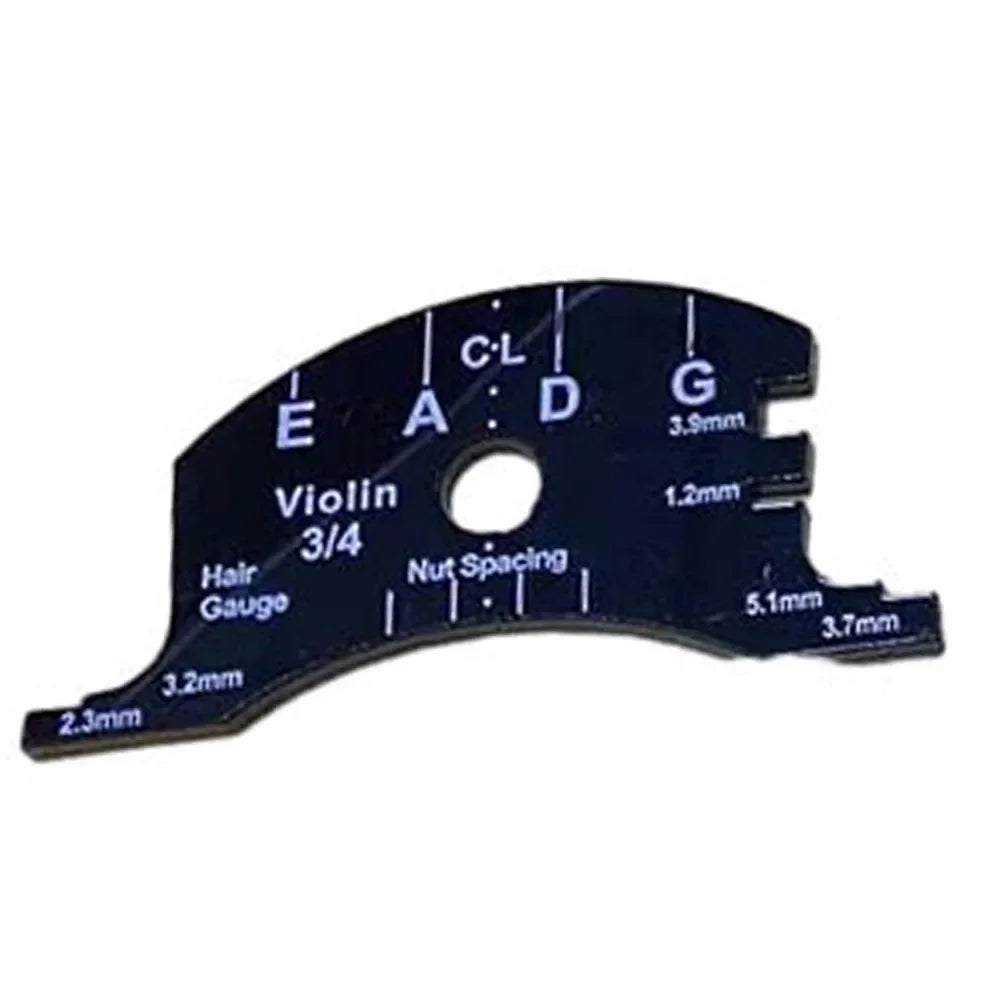 Gabarit de pont et de hauteur des cordes pour violon, violoncelle ou contrebasse