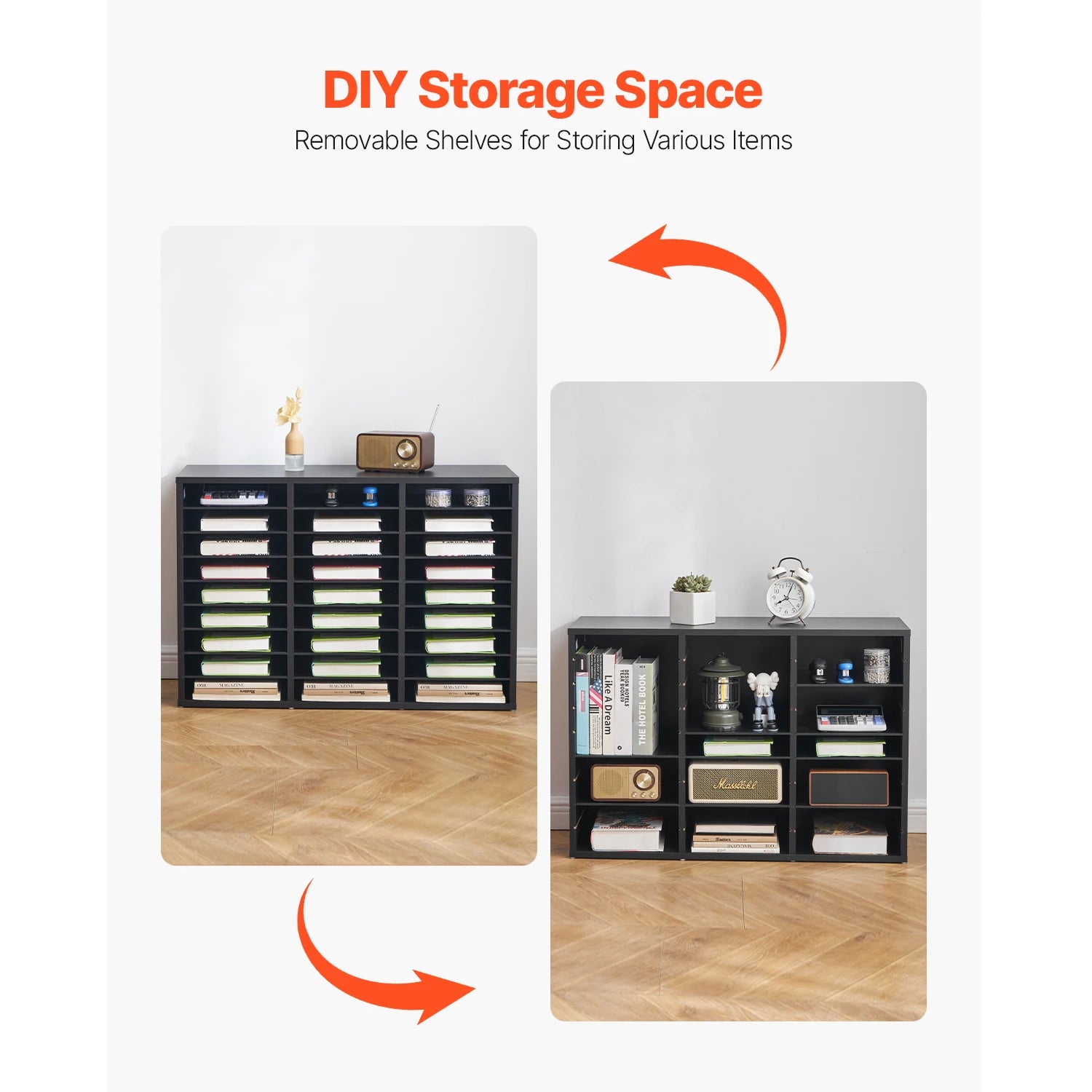 Wood Literature Organizer Mail Sorter for Office, Home, Classroom