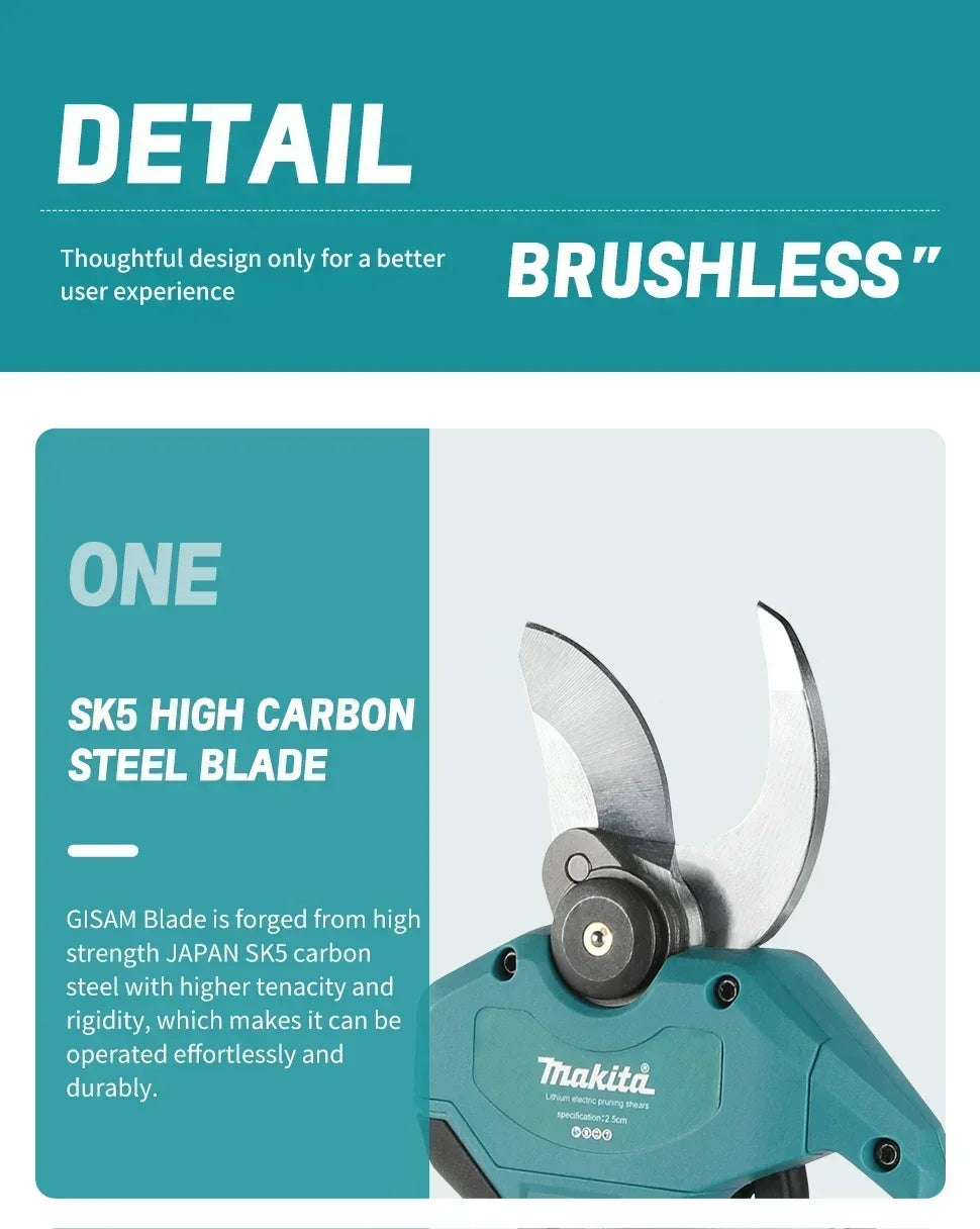 Sécateur électrique sans fil 20V sans balais avec écran LCD