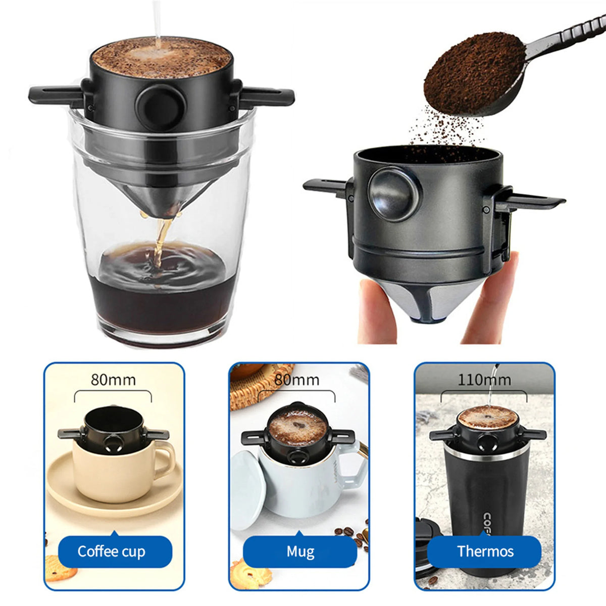 Portable Pour-Over Coffee Set with Mug