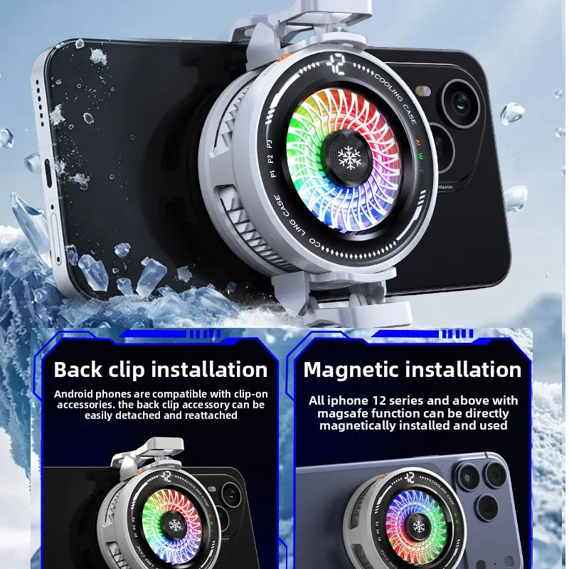 Magnetic Phone Cooler with RGB Lighting
