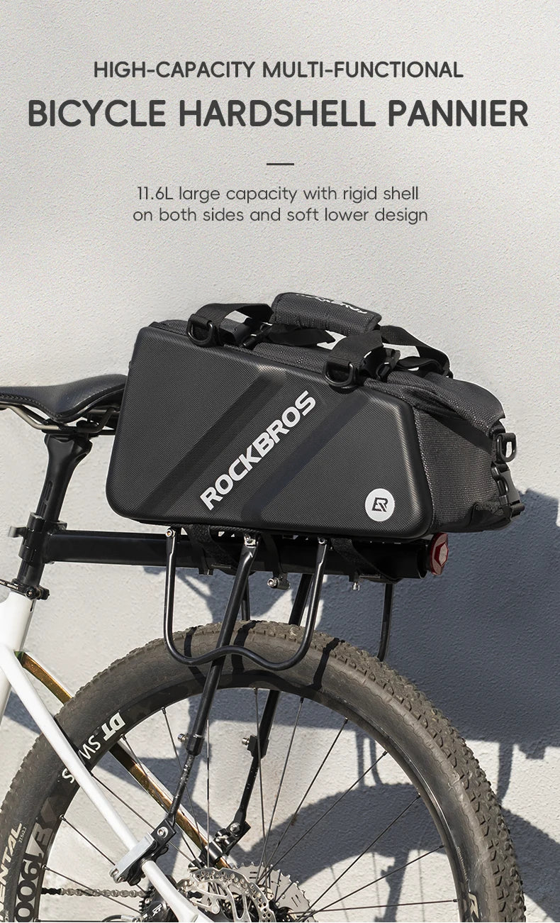 11.6L Bicycle Rear Pannier Bag Double Side Rainproof Storage