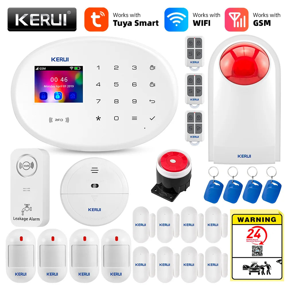 W181/W202 Tuya WiFi a 2G GSM Alarm System