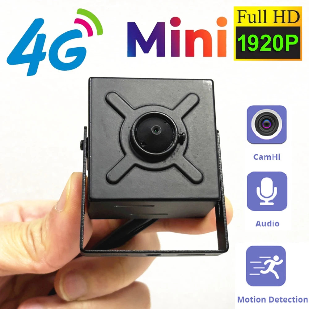 European Version 5MP 2MP 4G SIM Card Mini Camera SD MIC Human Detection Security Surveillance IP Camera HD Display Camera Camhi