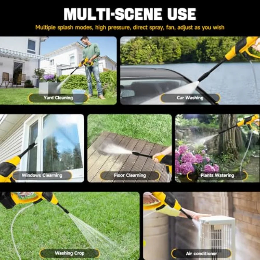 Cordless Pressure Washer 380W, 653PSI with Rotating Nozzle