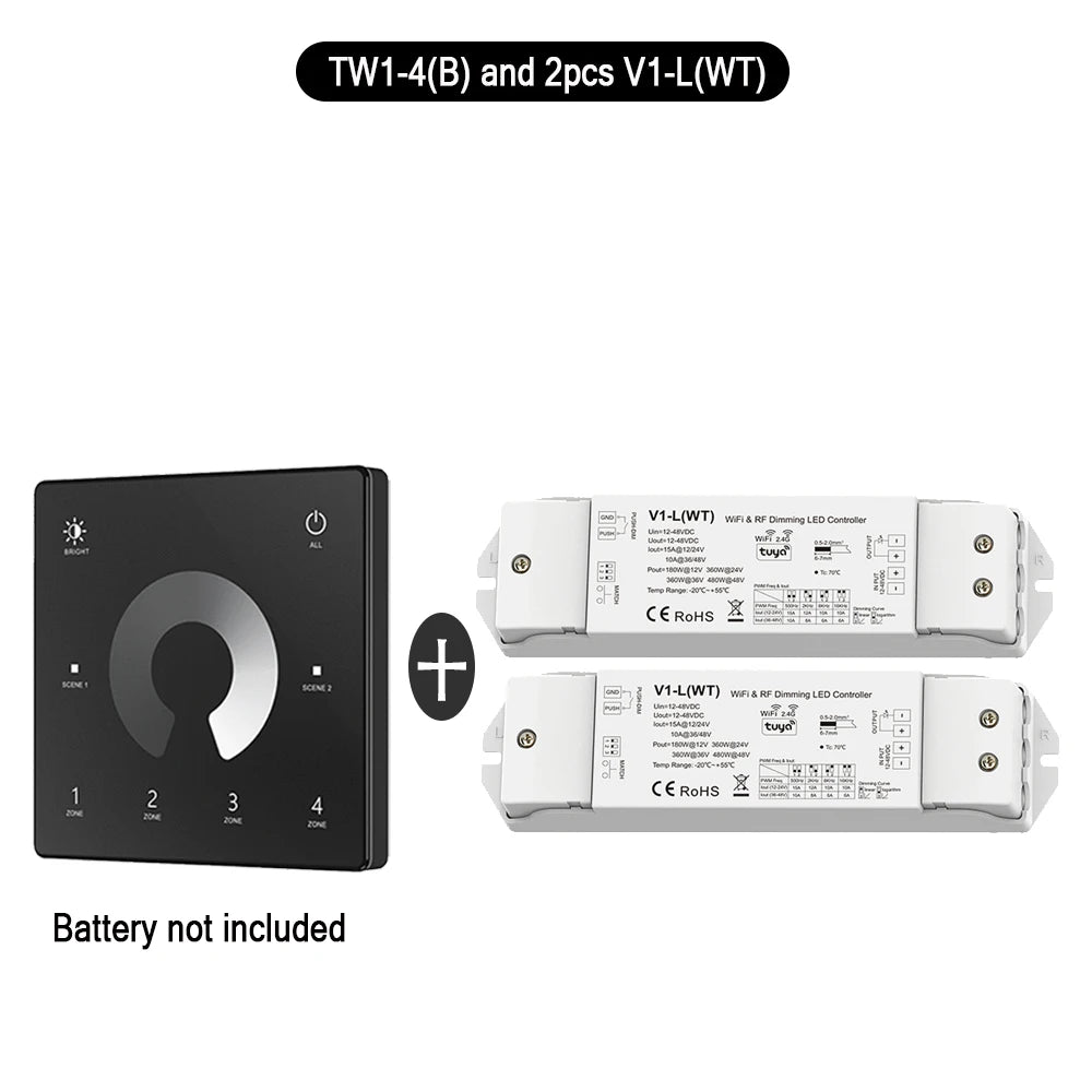 Kit Tuya con controller LED monocolore e telecomando
