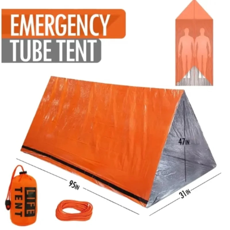 2 Person Emergency Tent Casa De Waterproof Camping Travel Pergola Family Campaign House Tourist Tents Cool Gear Equipment Coat 