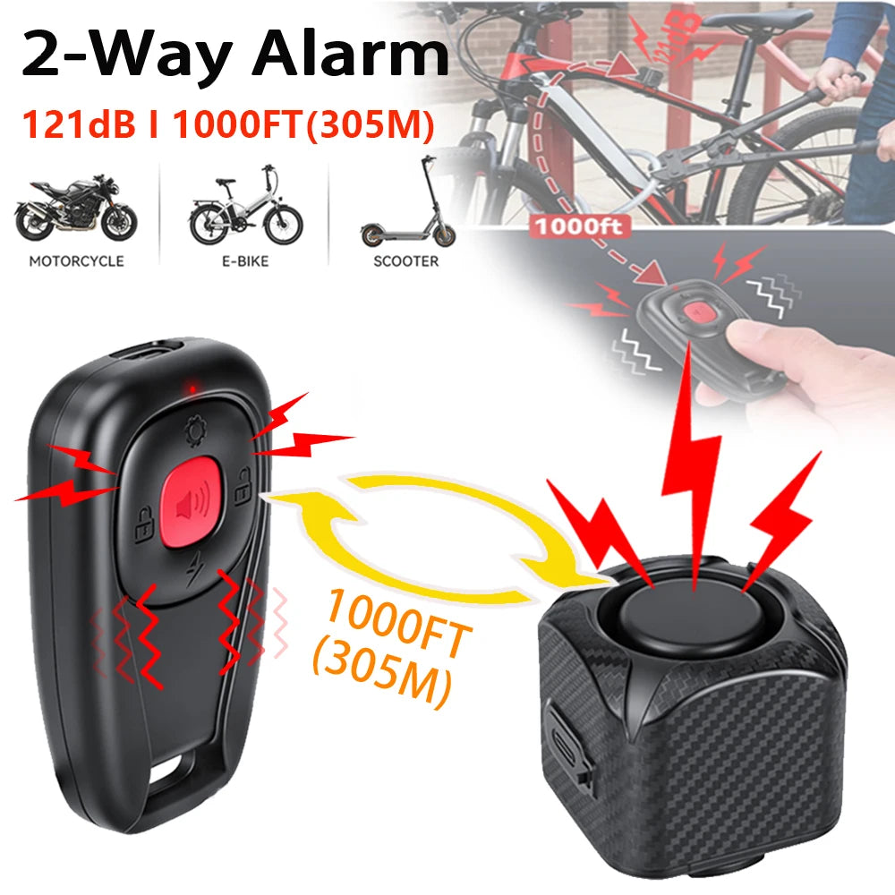 Alarme de vibration rechargeable USB-C pour vélo