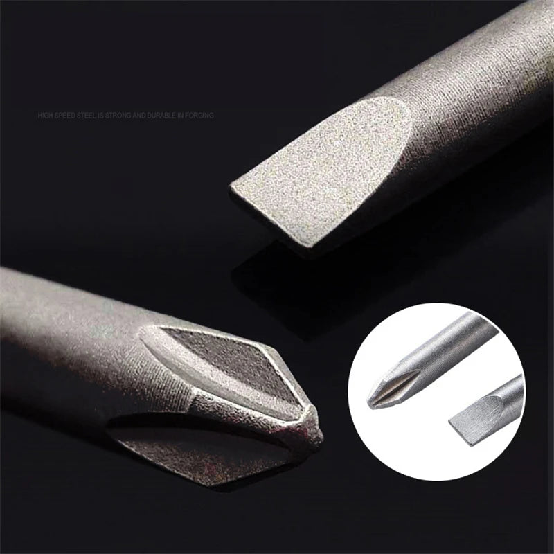Ten-Piece 100mm Magnetic Slotted and Phillips Bit Set