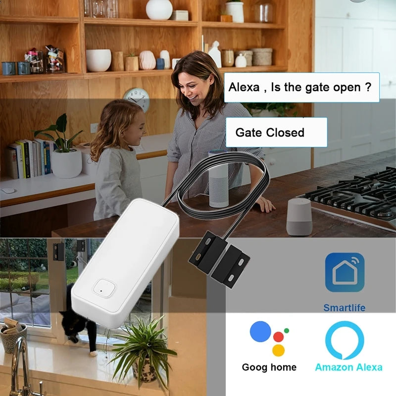 WiFi Magnetic Door and Window Contact Sensor