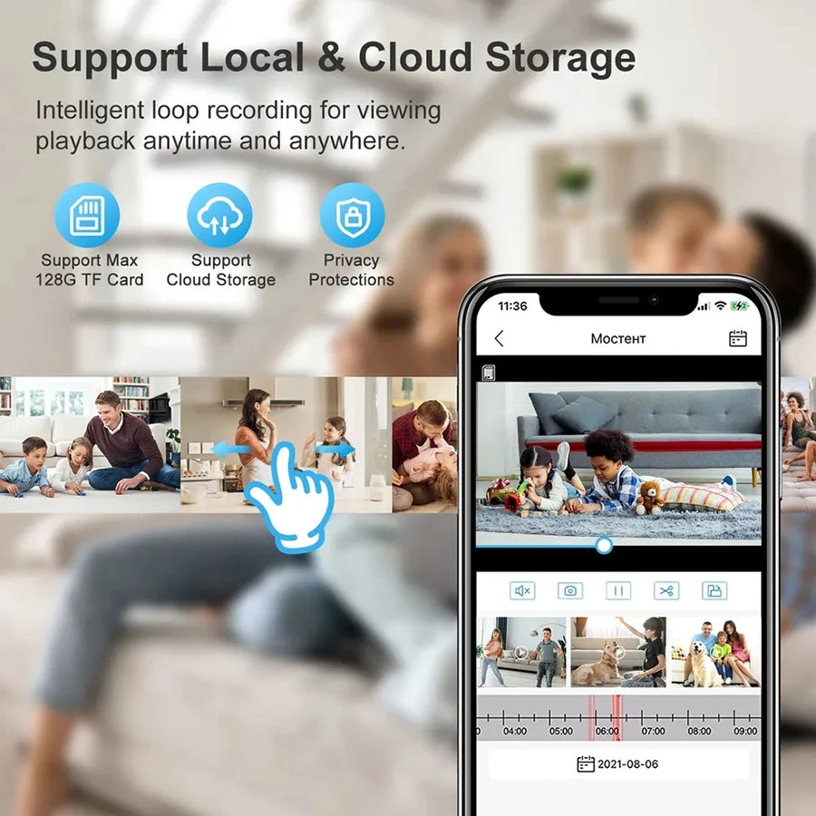 Bulb E27 Surveillance Camera Full Color Night Vision Automatic Human Tracking Zoom Indoor Security Monitor Wifi Miini IP Camera 