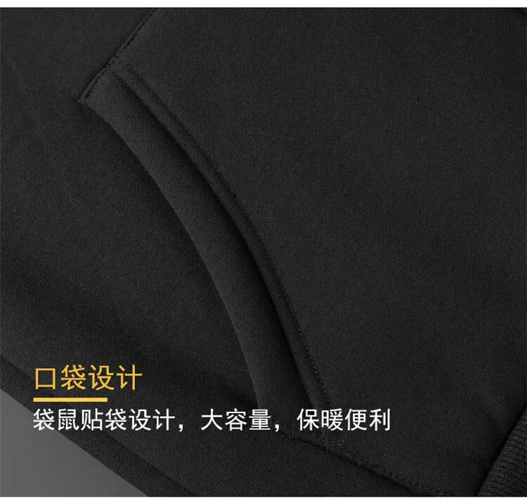 Winter Lambswool Coats Thicken Warm Jackets Long Sleeve Zipper Hoodies Casual Sports Fleece Black Coat Hooded Men Women Jacket 