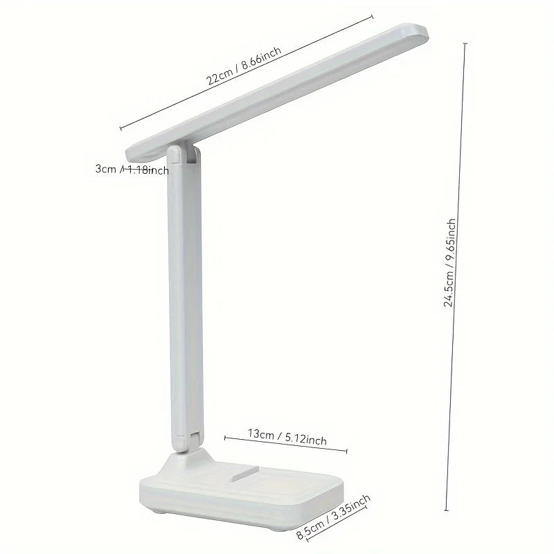 Lampada da scrivania pieghevole a LED alimentata tramite USB con controllo touch