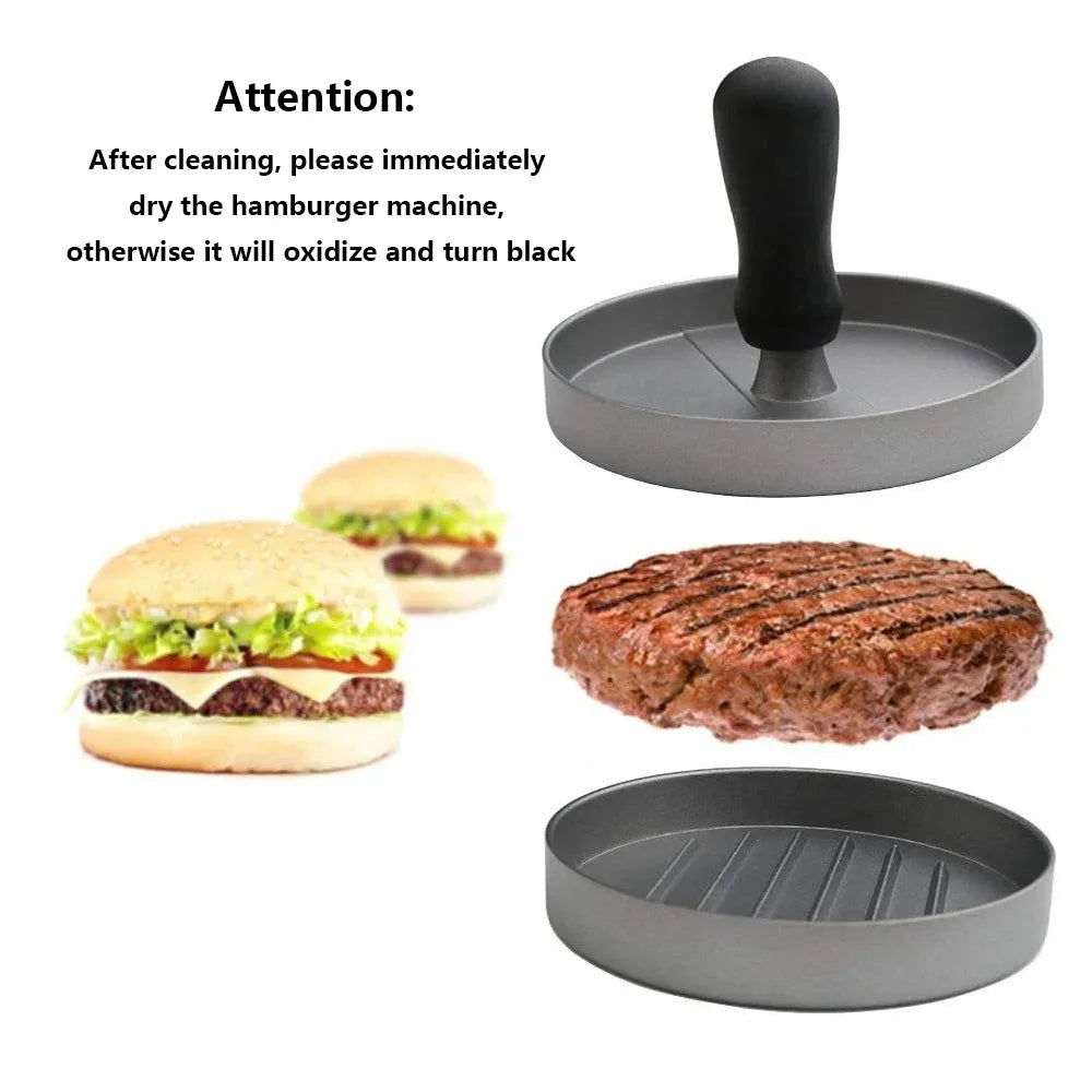 Burger Press Hamburger Meat Tool Patty Maker Aluminum Burger Maker for Kitchen BBQ Grill 
