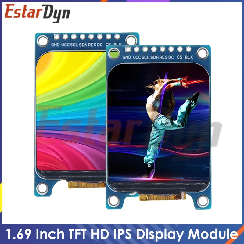 Modul displeja TFT IPS 1,69-Inch s radičom ST7789 a rozhraním SPI