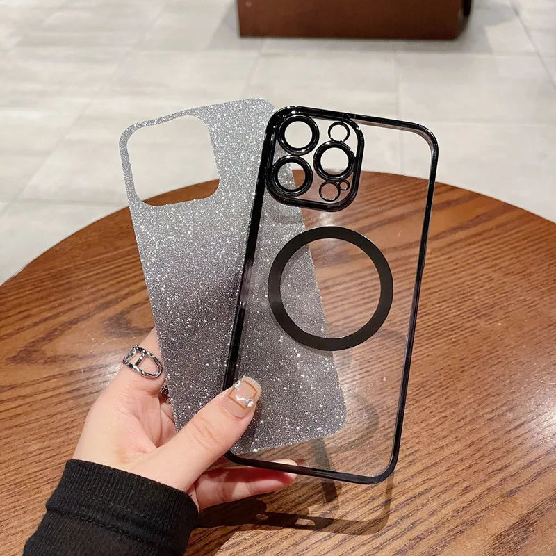 Glitter Plating Magnetic Ring Case for Xiaomi 10T to 15 Series