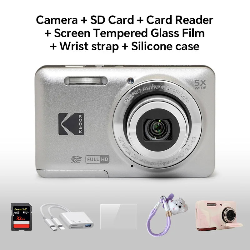 16MP Compact Digital Camera with 5X Optical Zoom and 1080P Video