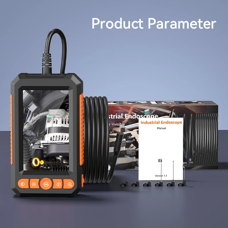 1080P Industrial Endoscope Camera with 4.3" IPS Screen
