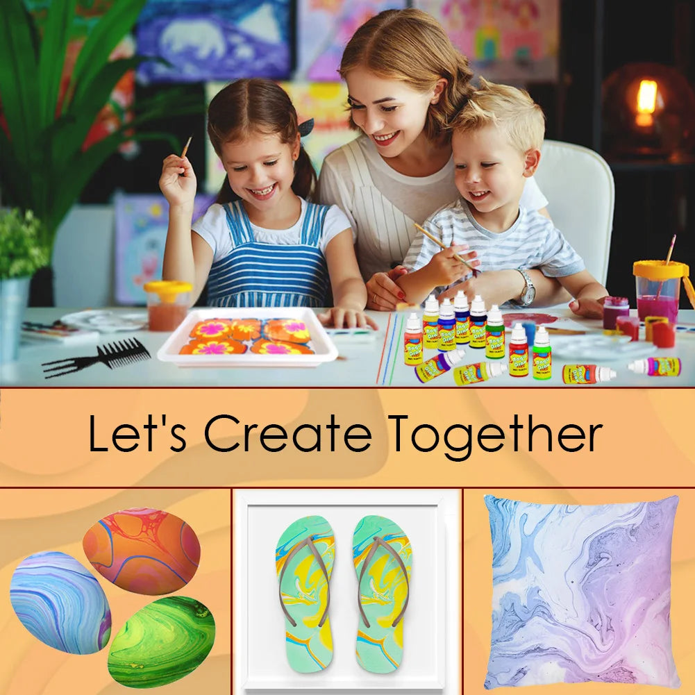 Water Marbling Paint Kit — Colour and Paper Options