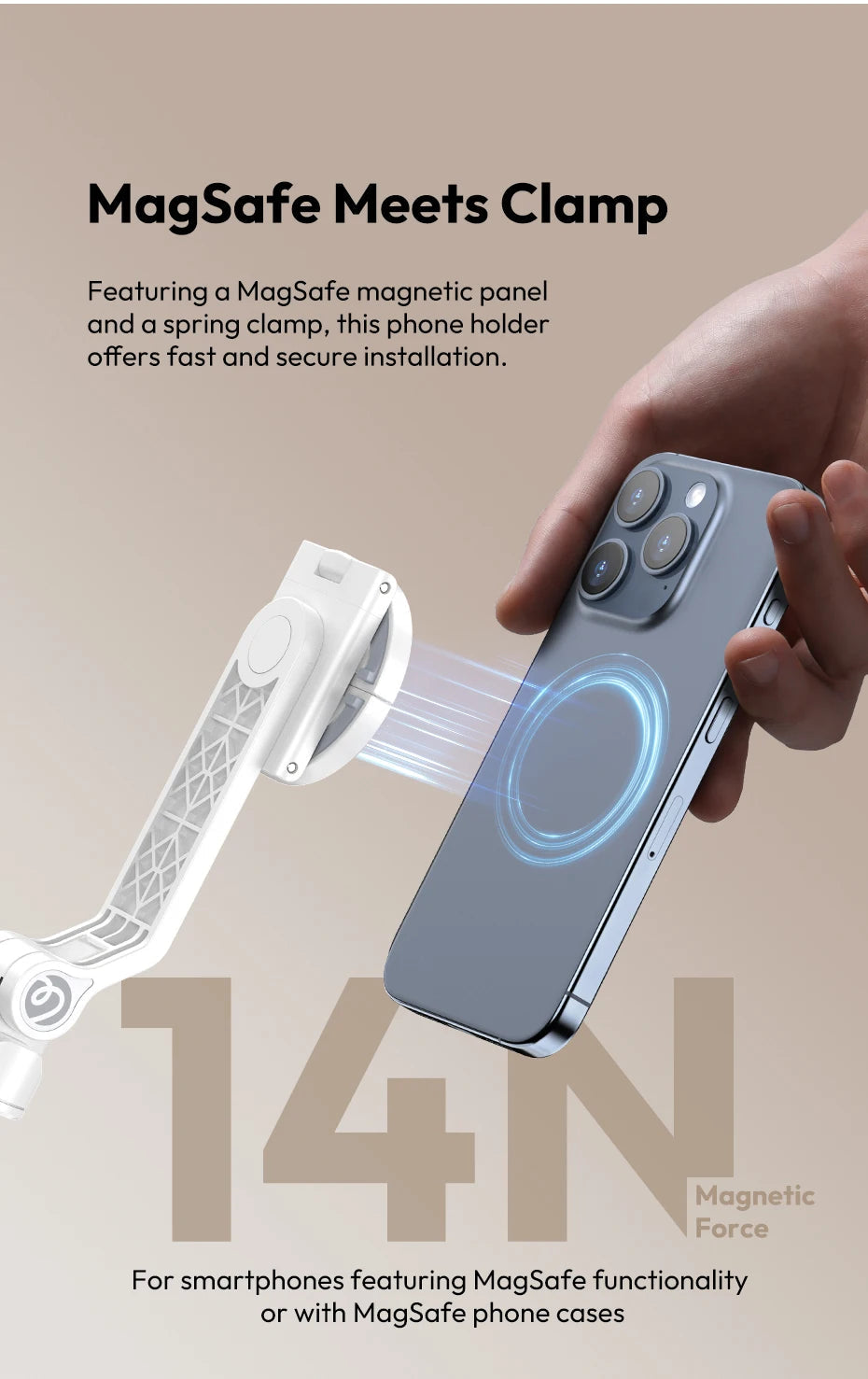 Ulanzi TT88 1.44M Overhead Selfie Stick Phone Tripod with Magnetic Clamp Wireless Remote Extension Tripod for LiveStreaming Vlog 