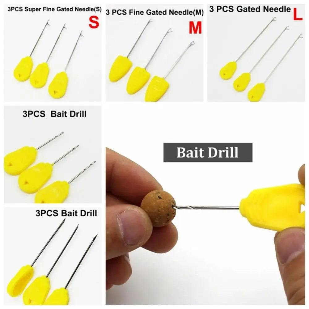 3-Piece Carp Bait Needle or Drill Set