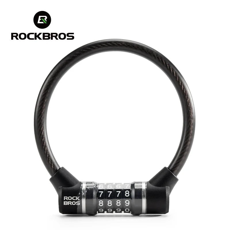 4-Digit Steel Cable Bicycle Lock, 29cm