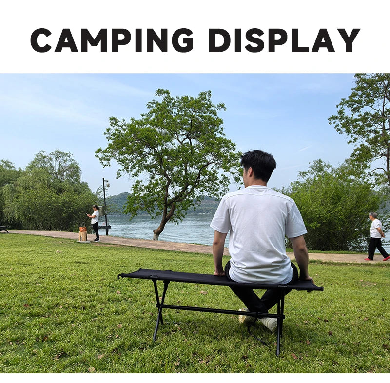 Double Camping Stool for Two, Lightweight Folding Outdoor Seat