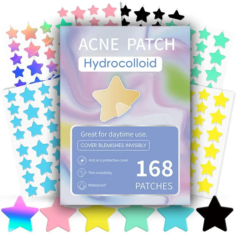 Colorful Star Pimple Patch Acne Colorful Invisible Acne Removal Skin Care Stickers Concealer Face Spot Beauty Makeup Tools 